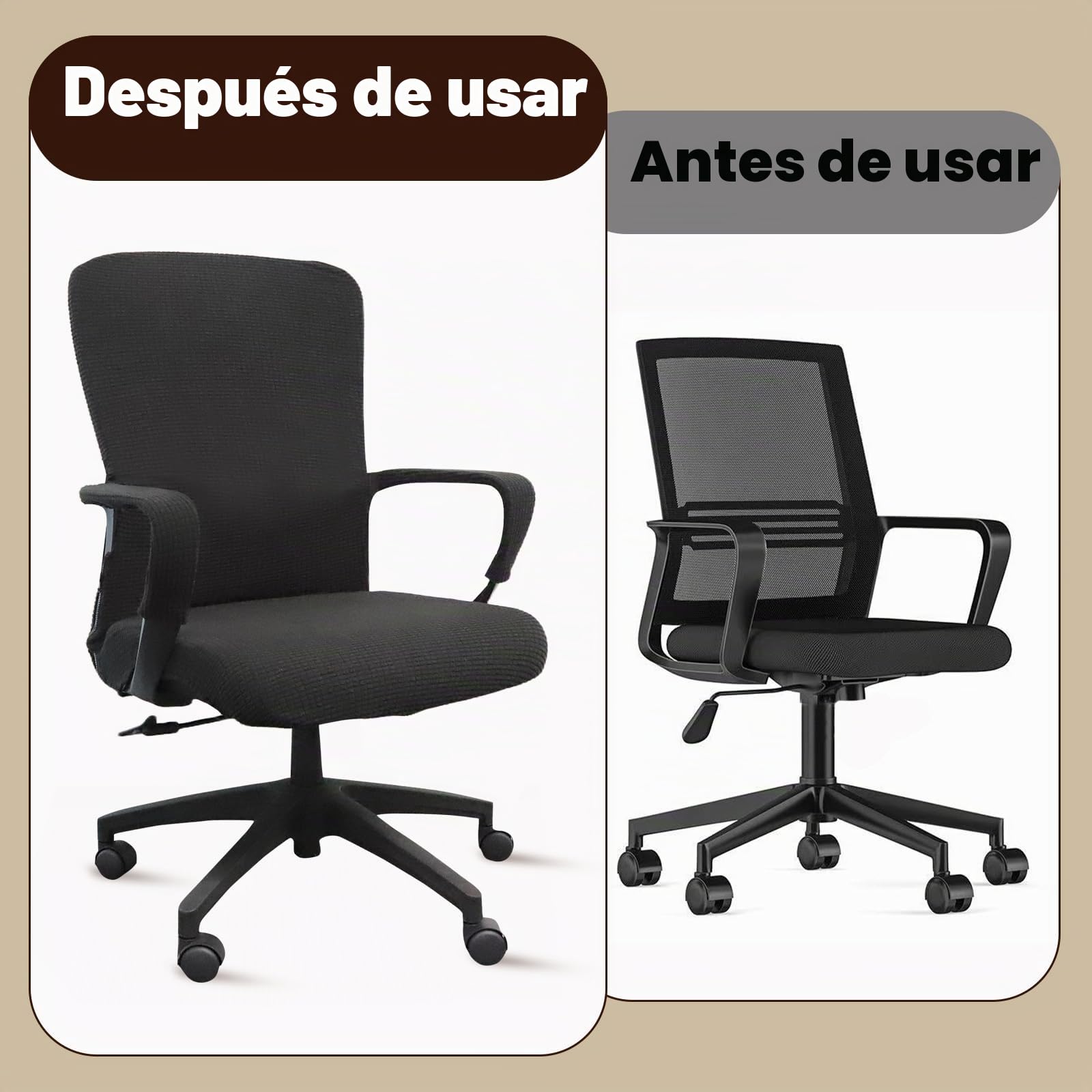 Funda para silla de oficina, XL funda silla oficina, funda de asiento para silla de oficina con fundas para reposabrazos, funda para silla de gaming, adecuada para la mayoría de sillas giratorias