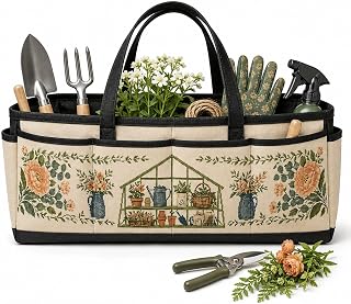 Greenhouse Shelf Country Garden Tool Bag Organizer for Patio in Spring