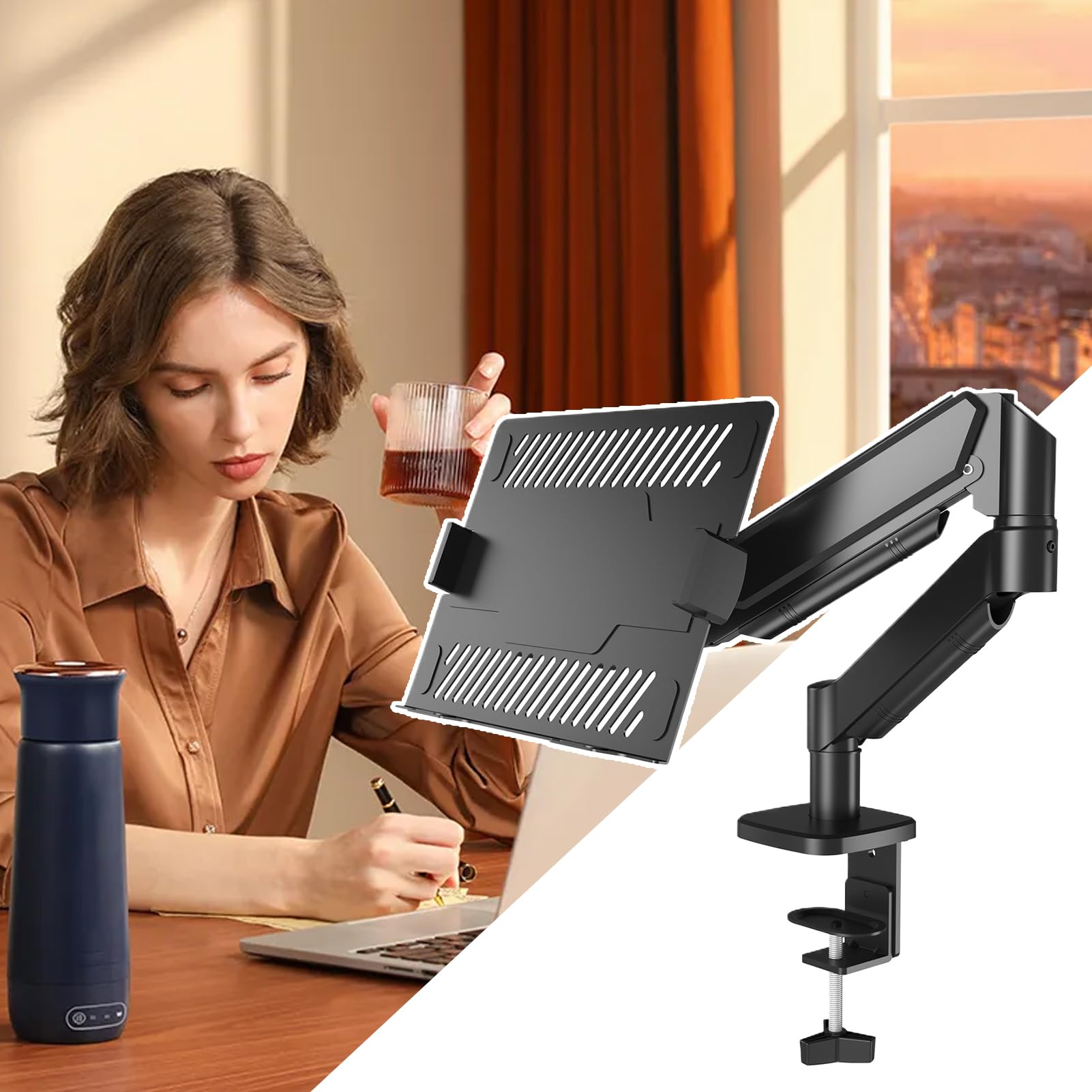 Soporte Portátil Para Escritorio Soporte Vertical Para Notebook | Elevador Ergonómico Para Computadora Para Ver Películas, Clases, Oficina, Dormitorio, Estudio y Sala de Reuniones