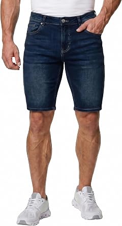 ETHANOL Mens Super Comfy Stretch Denim Shorts | Super comfy stretch denim, slim fit design, casual shorts style, comfortable for daily wear, travel, outdoor activities