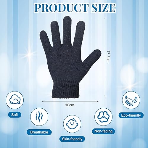 Vista 2 de Twistover 150 pares de guantes de invierno cálidos a granel, guantes elásticos para adultos, guantes elásticos para mujeres y hombres, guantes