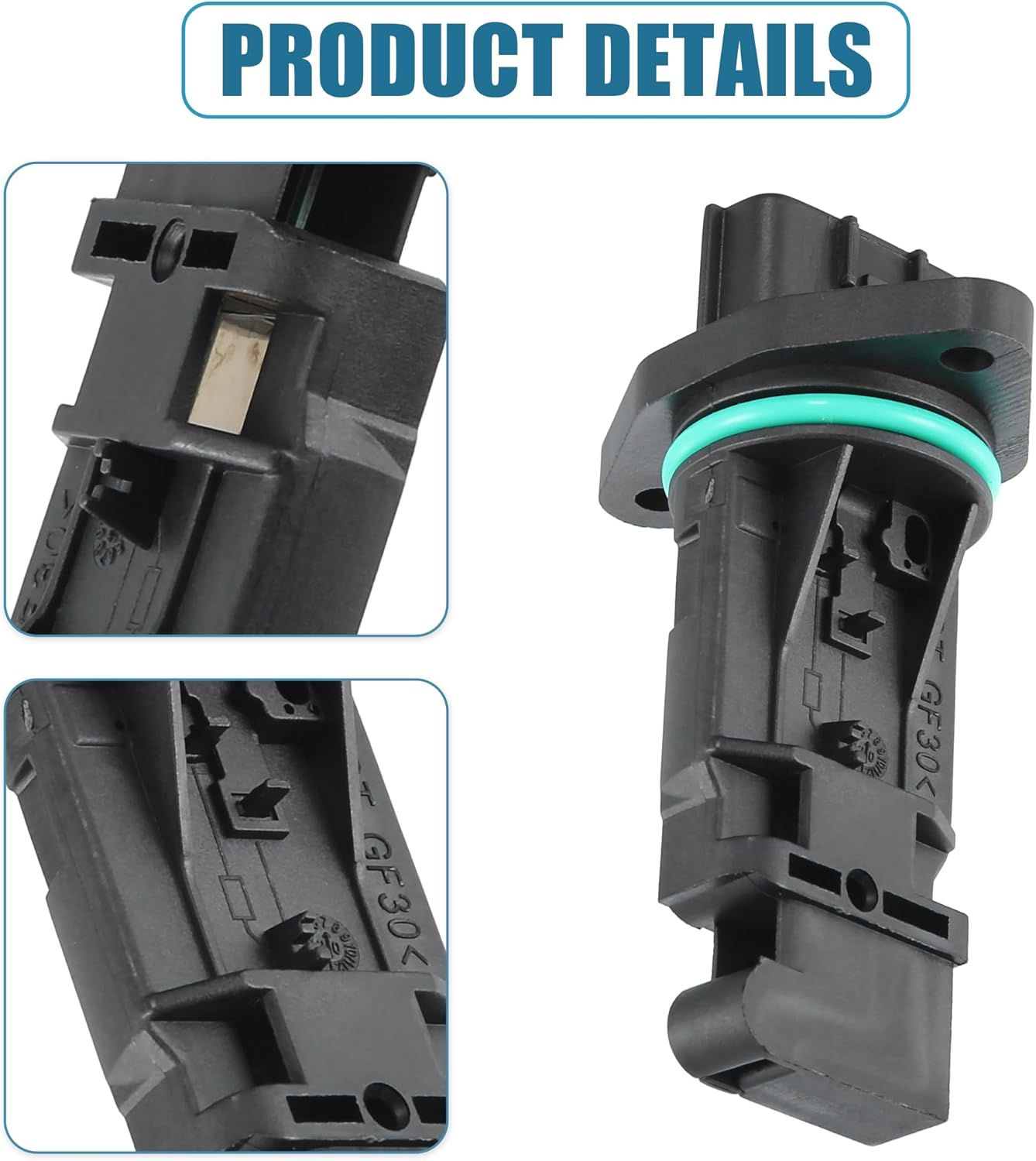 uxcell 1pcs Car Mass Air Flow Sensor Replacement Black for Nissan Maxima 2002-2003 No.22680-AD210