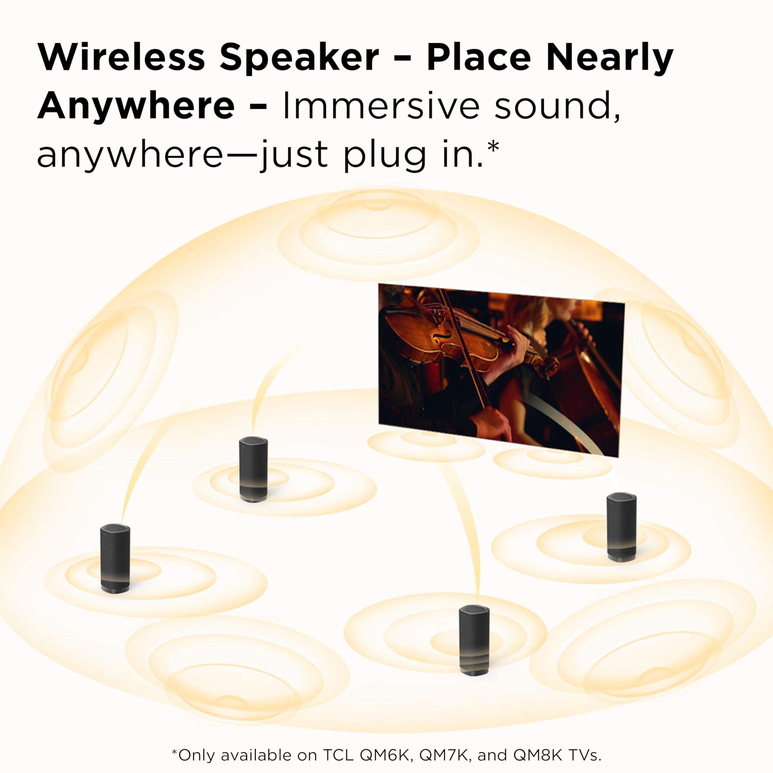 TCL Z100 Wireless Home Theater Speaker with Dolby Atmos FlexConnect Technology with Bluetooth Music Streaming 170W Output Power Smart Calibration Pack of 2 product thumbnail 5