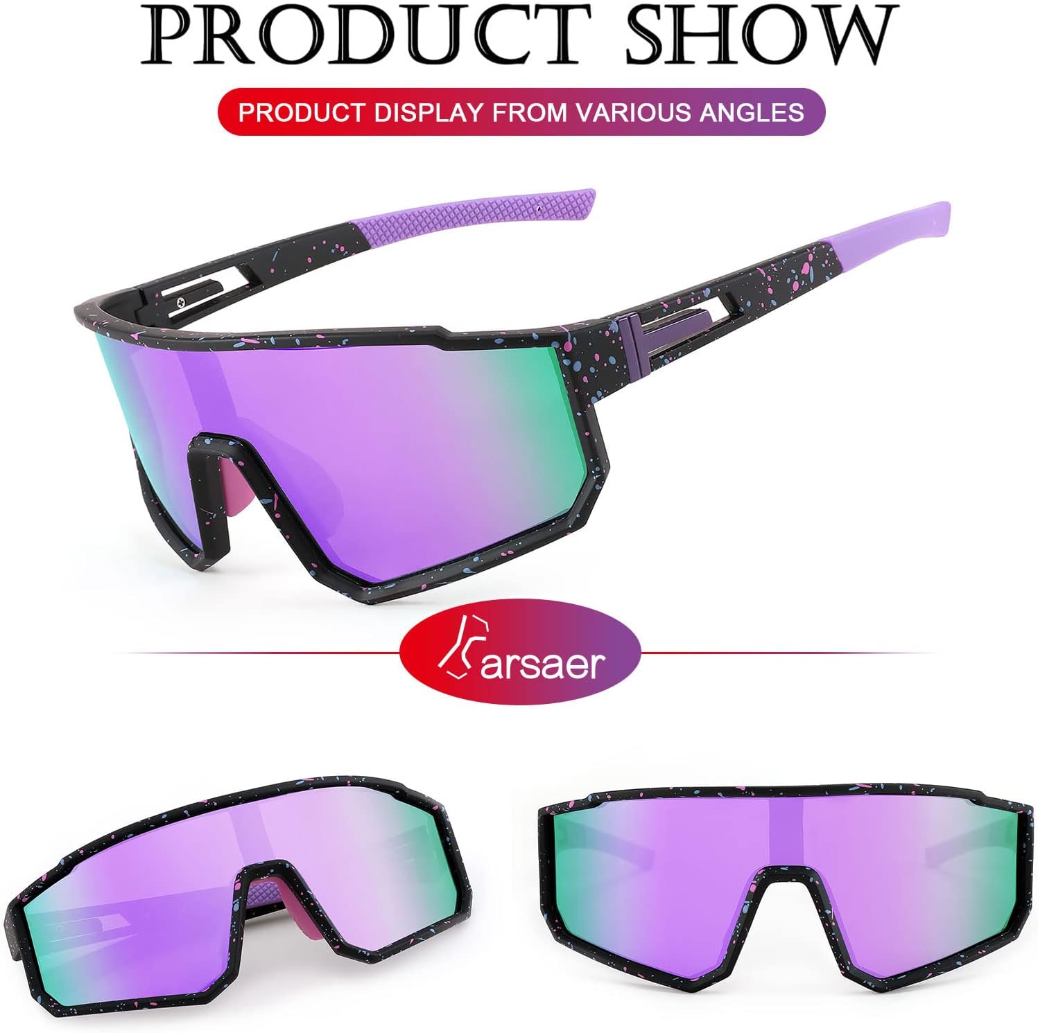 Karsaer Visison Polarized Cycling Riding Glasses Sports Sunglasses Men Women for Moutain Baseball MTB Bicycle - Image 2