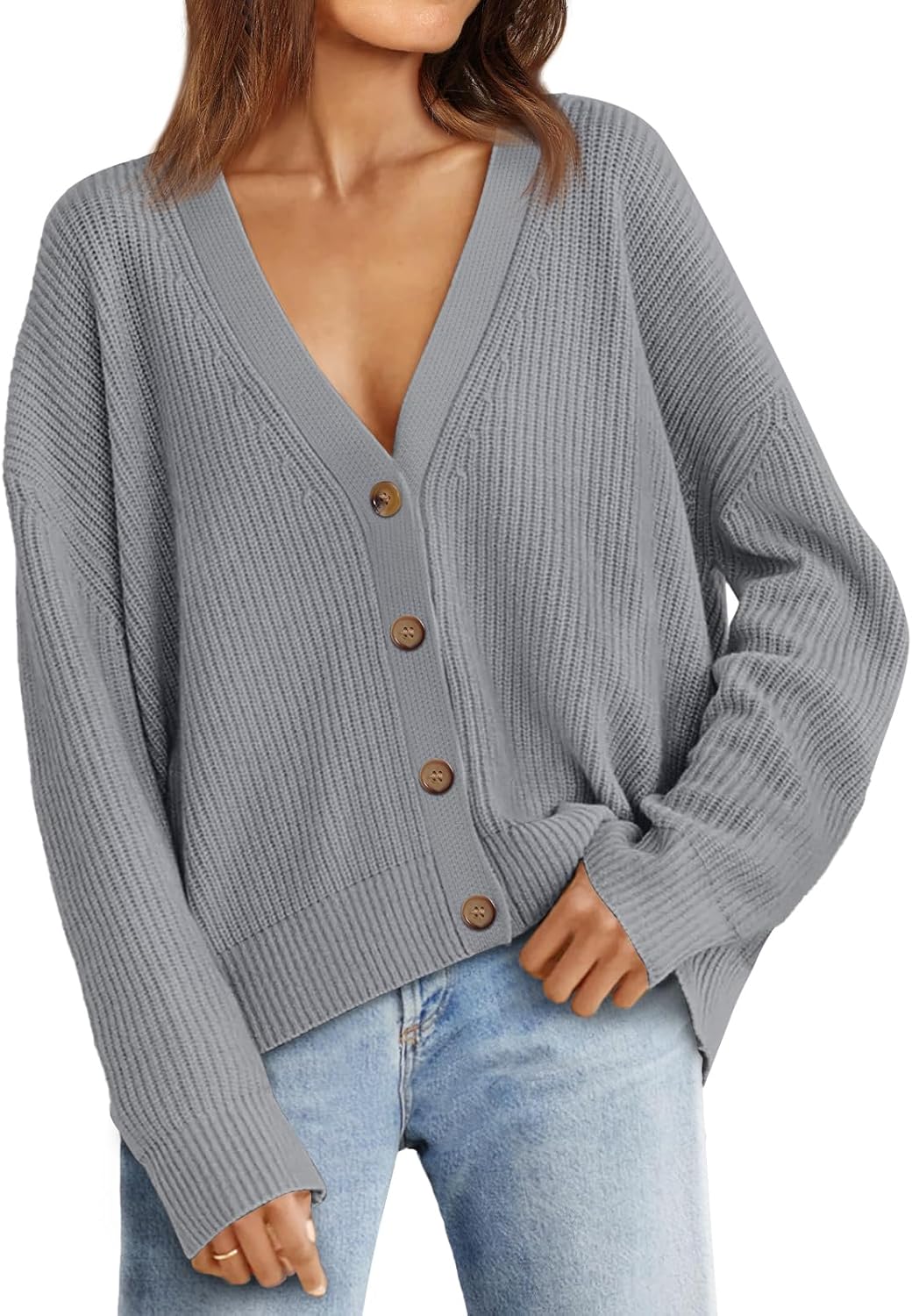 LILLUSORY Cardigan Sweaters for Women 2025 Fall Fashion Oversized Lightweight Sweater Knit Work Casual Outfits Clothes