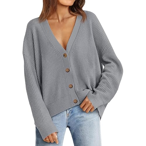 LILLUSORY Cardigan Sweaters for Women 2024 Fall Fashion Oversized Lightweight Sweater Knit Work Jackets Outfits Clothes