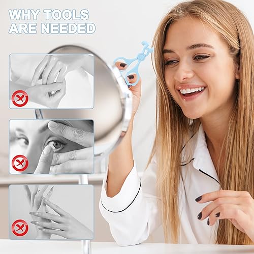 Miniatura 3 de Generic Herramienta aplicadora de lentes de contacto para más fácil aplicarquitar - Azul
