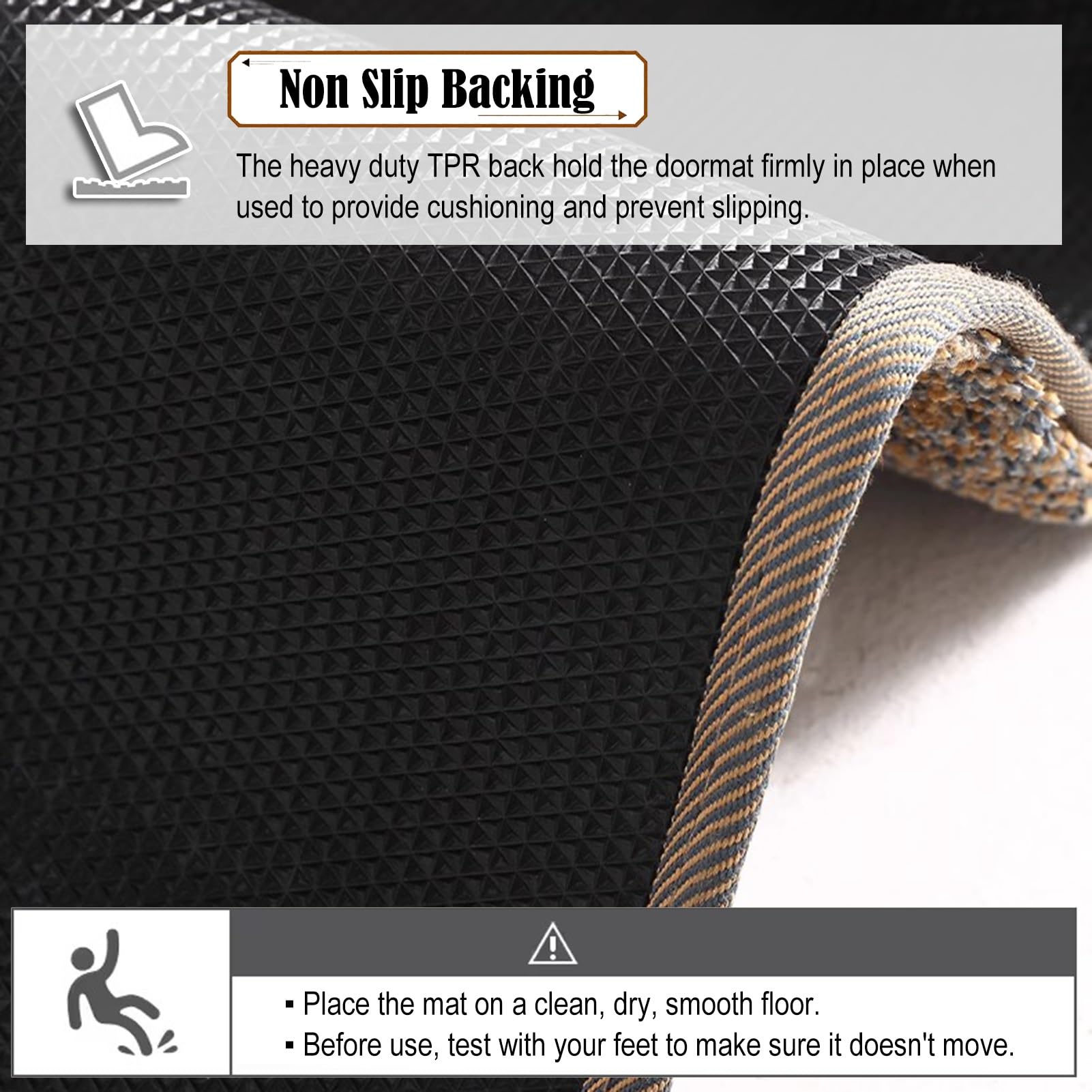 Fußmatte für den Innen- und Außenbereich, Eingangsbereich, Willkommensmatten, extra Lange rutschfeste Teppiche für doppelte Vordertür – 1,5 cm dick, 50/60/80/90 cm breit, wasserdichte Matten