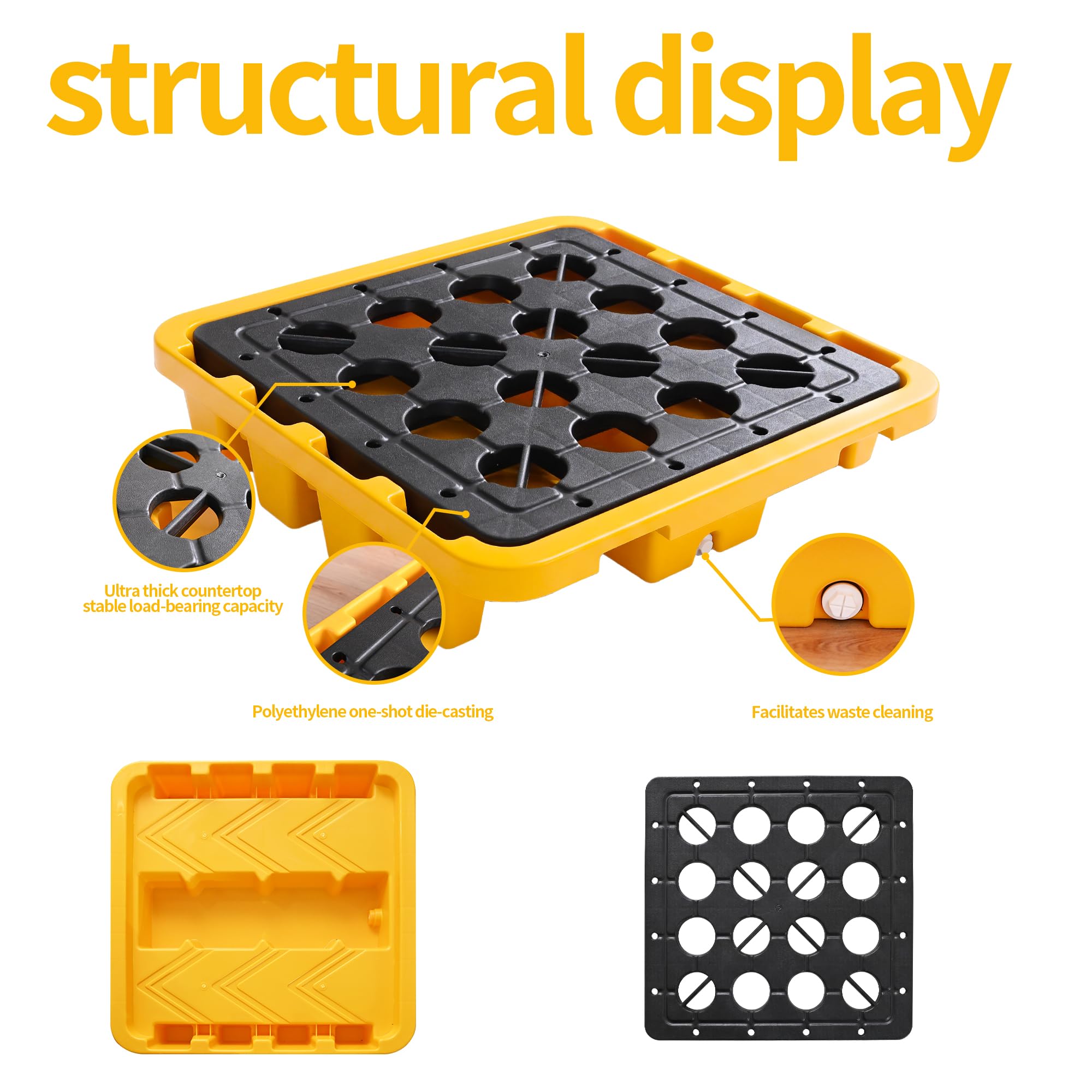 Spill Containment Pallet - 10.5 Gallon Sump -4