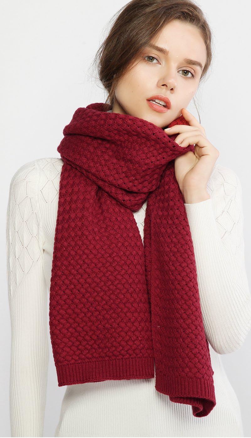 RIIQIICHY Winter Scarfs for Women Cold Weather Chunky Knit Scarf Warm Thick Scarf Long Large Oversized Scarves - Image 7