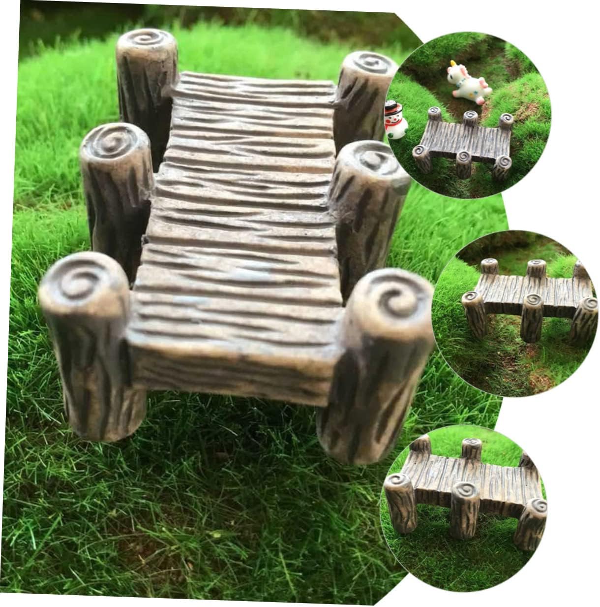 Toyvian 10Pcs Resin Miniature Bridge Decoration for Garden Landscape