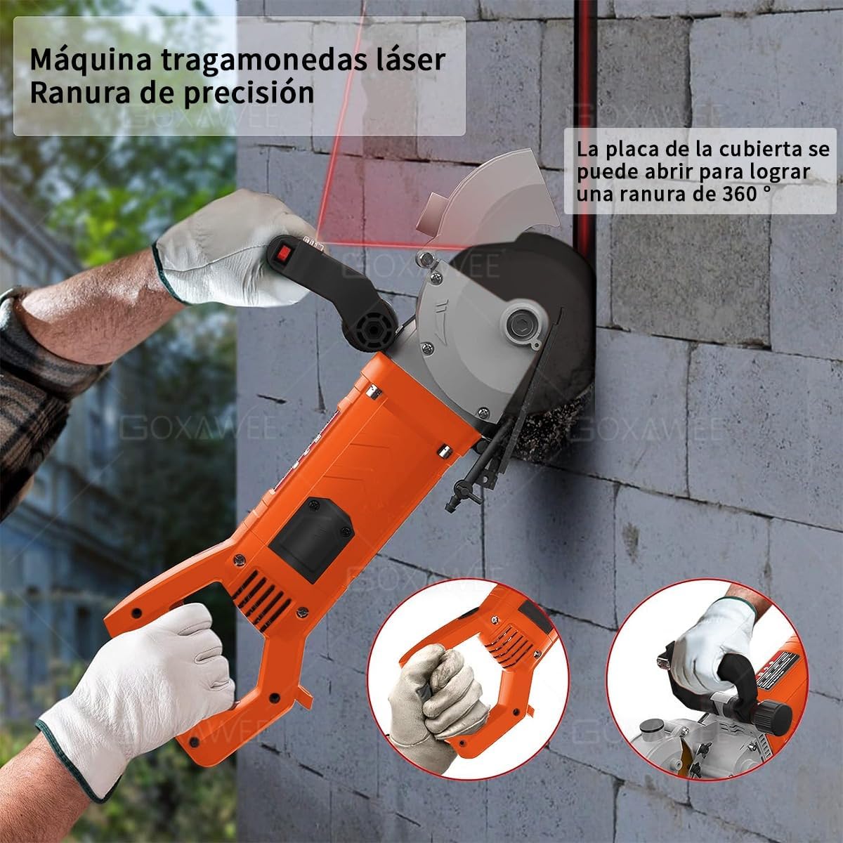Laser guidance for precision slotting
