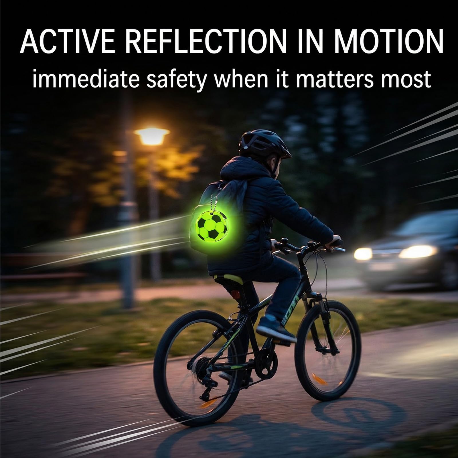 Portachiavi riflettente sicurezza per zaino ciclismo camminare