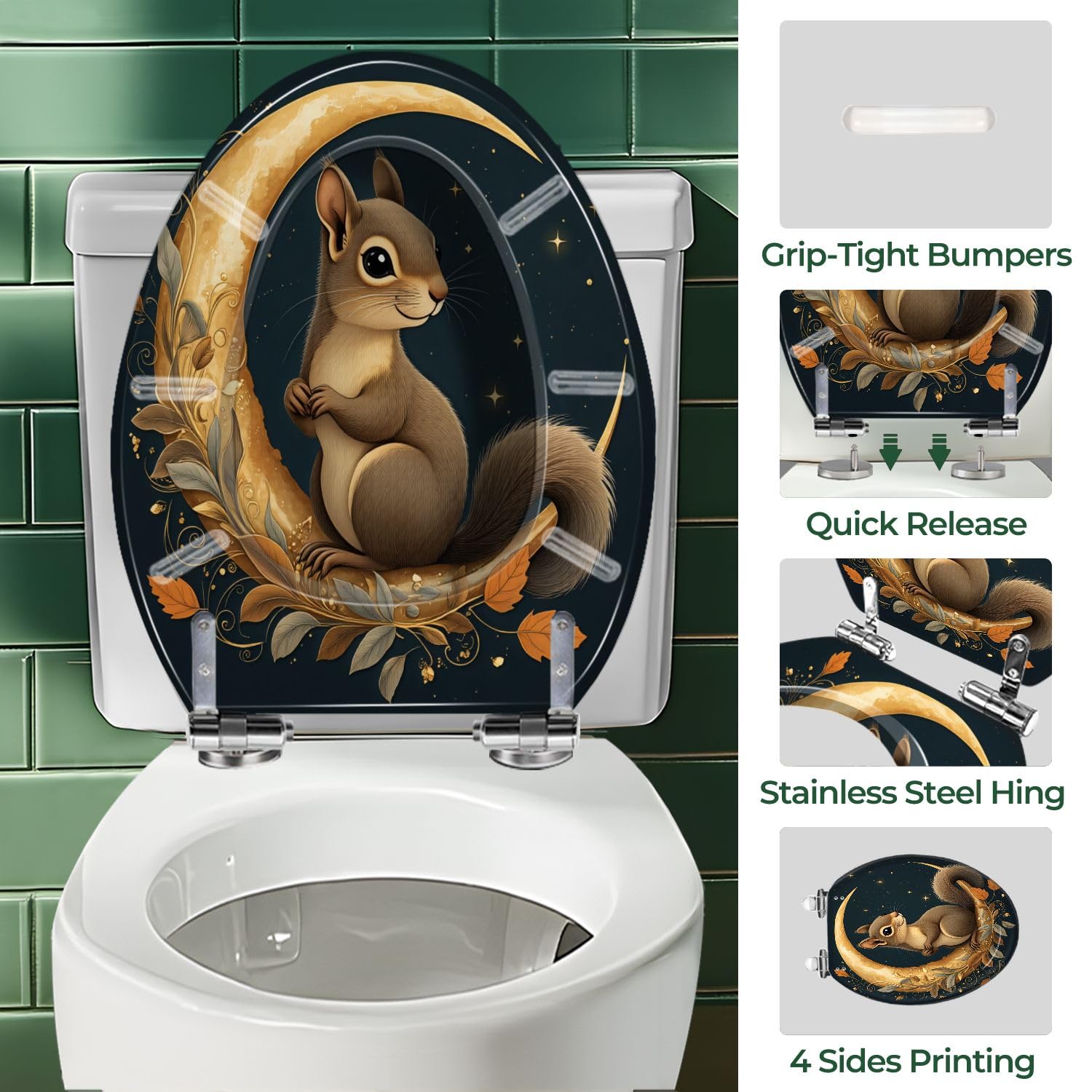 Asiento de inodoro alargado de resina para baño.