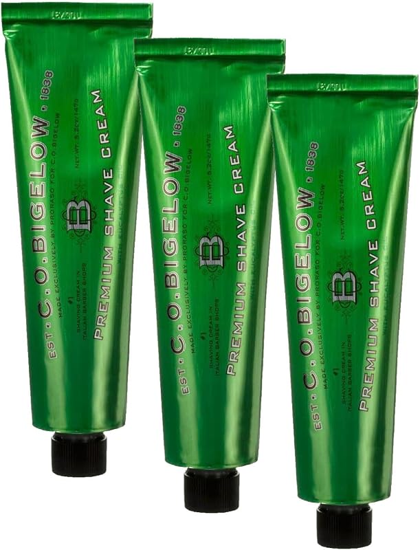 Creme de Barbear C.O. Bigelow com óleo de eucalipto, 148 mL, Pacote com 3