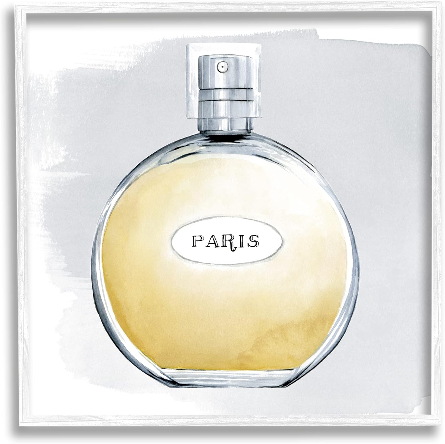 Stupell Industries Paris Glam Designer Yellow Perfume Bottle Watercolor, Design by Grace Popp