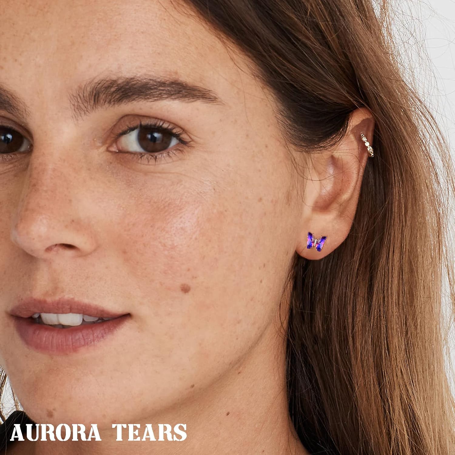 Aurora Tears Butterfly Necklace Earrings Ring Bracelet - Women 925 Sterling Silver Animal Butterflies Birthstone Pendant Crystal Wedding Birthday Jewelry