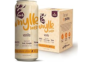 Organic Vanilla Mylk Latte - 4Pack | Vegan Protein Coffee Drink made...