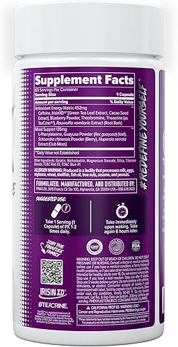 Miniatura 8 de FINAFLEX PX PRO Xantina - 60 cápsulas termogénico - Promueve la energía, el enfoque y la supresión del apetito - con cafeína y TeaCrine - 60