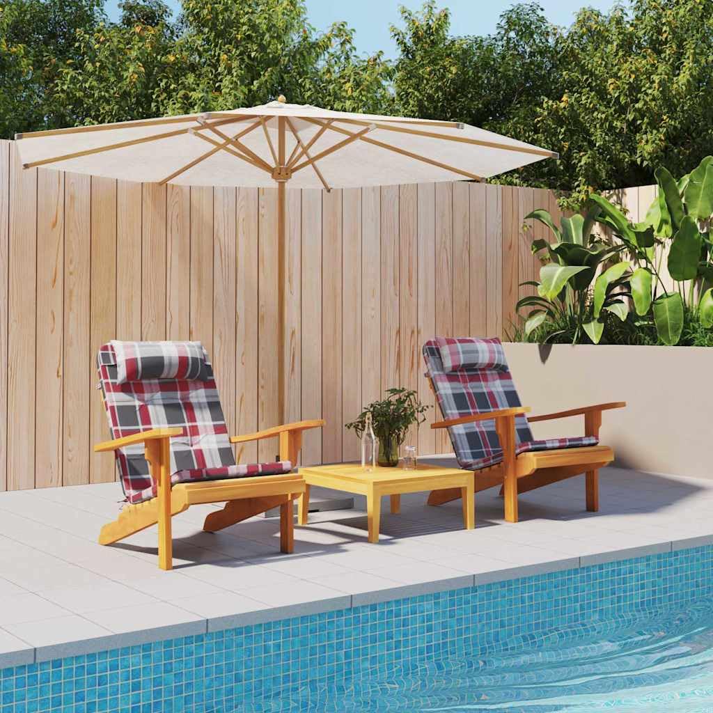 Coussins de chaise vichy rouge 58x77x4.5 cm en tissu oxford pour salon