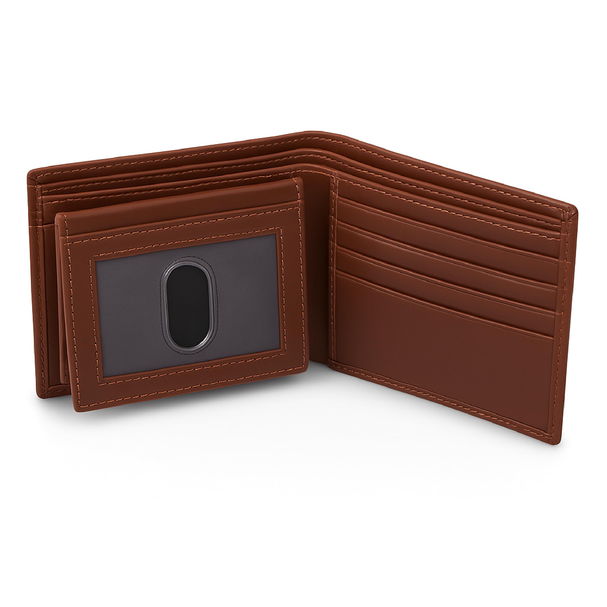 TheAntiq Tan Full Grain Leather Wallet for Men Bifold - RFID Blocking Handcrafted Leather Wallet Leather Gifts for Men - Slim, Stylish Leather Card Holder Purse with 2 Billfold Pockets & 6 Card Slots