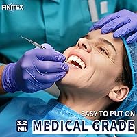 Vista 3 de FINITEX Ice Blue Nitrile Exam Gloves - Powder-free, 1000 PCS Medical & Home Cleaning Gloves