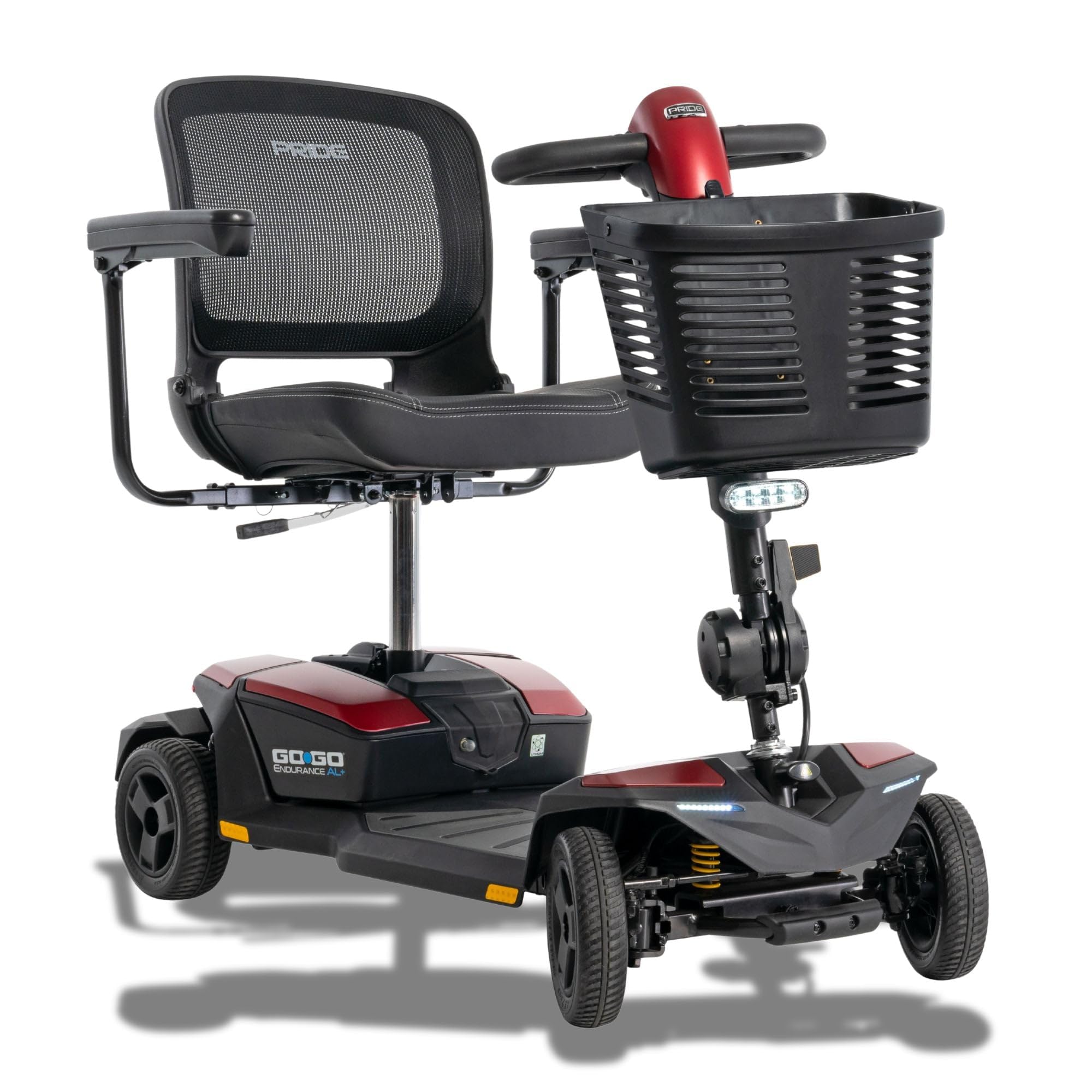 Pride Mobility Go Go Endurance AL+ Lightweight 4-Wheel Mobility Scooter – 325 lb Weight Capacity, EZ Turn, up to 4.8 mph, Charge360, in-Home Service,