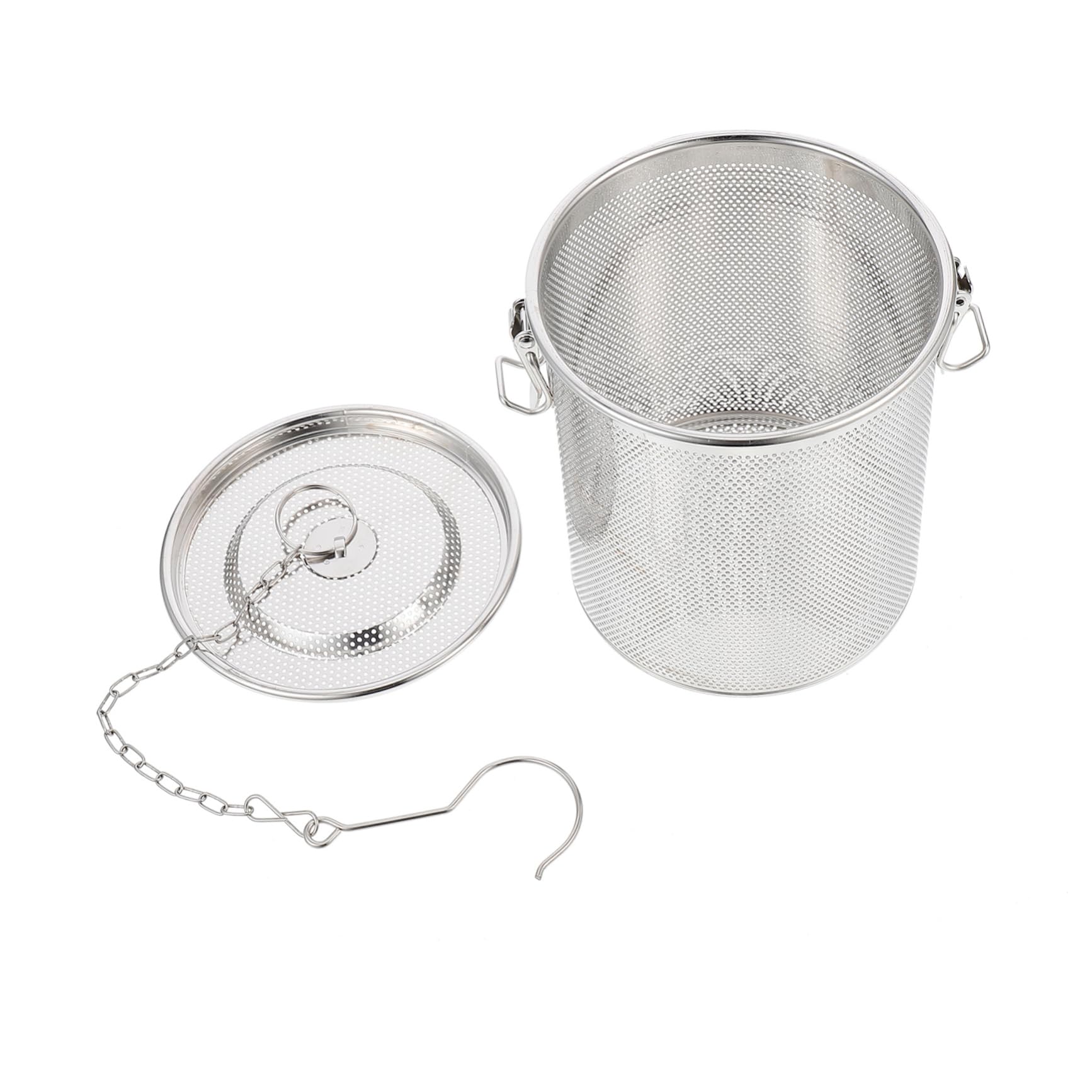 ABOOFAN 1Pc Stainless Steel Seasoning Strainer Basket with Dropping Hook Spice Filter for Convenient Cooking and Easy Cleaning for Home and Restaurant Use