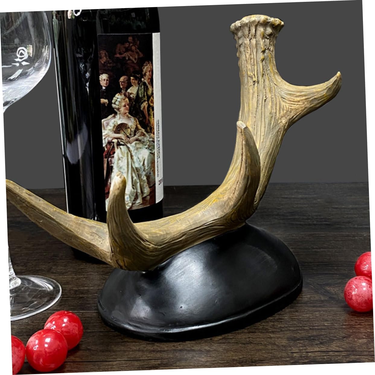 OUNONA 2pcs Cabinet Wine Bottle Stand Vintage Resin Wine Rack for Desktop Display Sturdy Organizer for Kitchen and Dining for Lovers