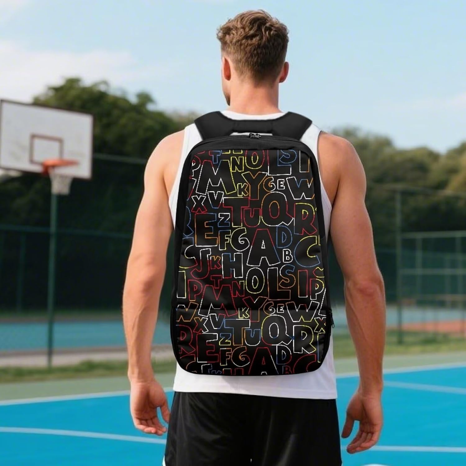 18.5in Basketball Backpack Basketball Bag with Shoe Compartment & Ball Holder, Waterproof Bag for Soccer Volleyball