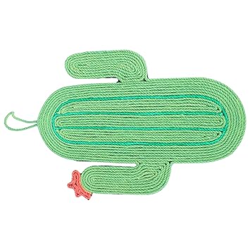 Meri SHOPP Sisal Cat Scratcher Cactus Wall Hanging Non-Slip Floor for Protect Carpets