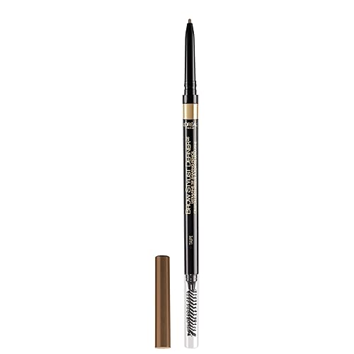 Vista 13 de L'Oreal Paris - Maquillaje para cejas Stylist Definer, Lápiz impermeable para cejas, Lápiz mecánico ultra fino, dibuja pequeños pelos de cejas