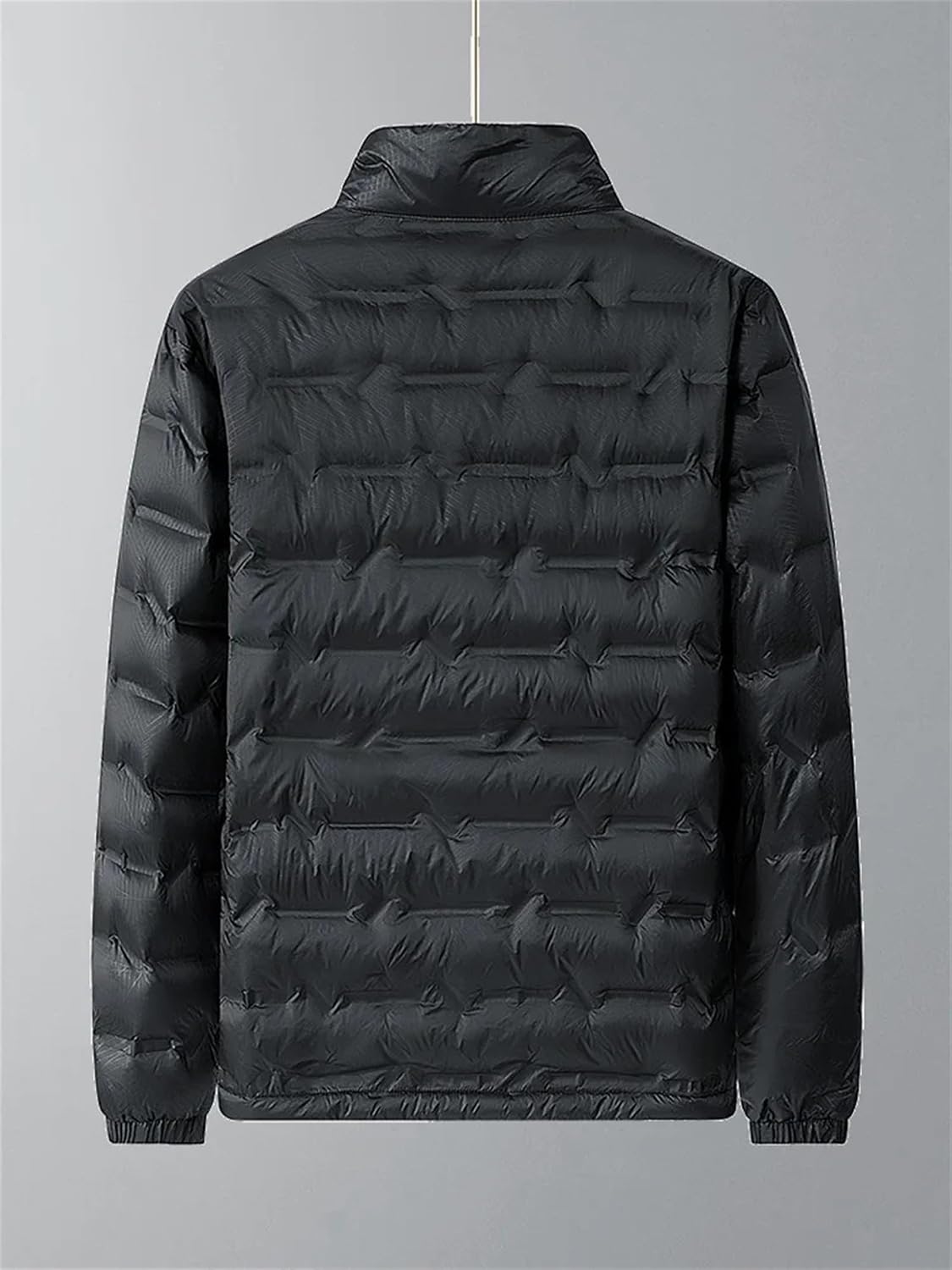 Men's Winter Down Jacket Business Casual Stand Collar Duck Down Jacket Lightweight Quilted Puffer Coat