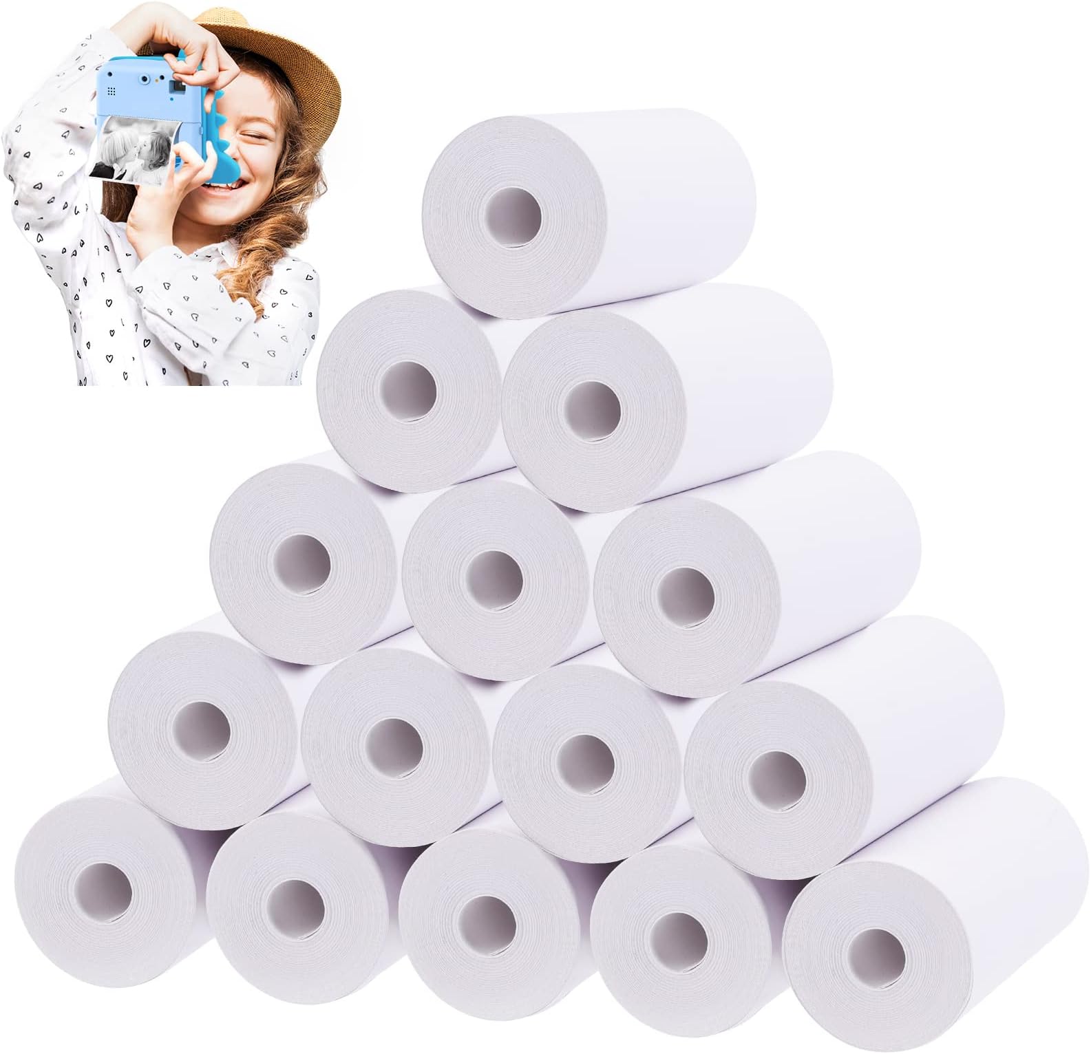 Omtofo Thermopapier Für Kinderkameras - 30 Rollen BPA-frei & Wasserfest