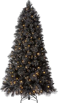 Home Heritage Snowdrift 6.5ft Pre-Lit Flocked Christmas Tree, 500 Lights