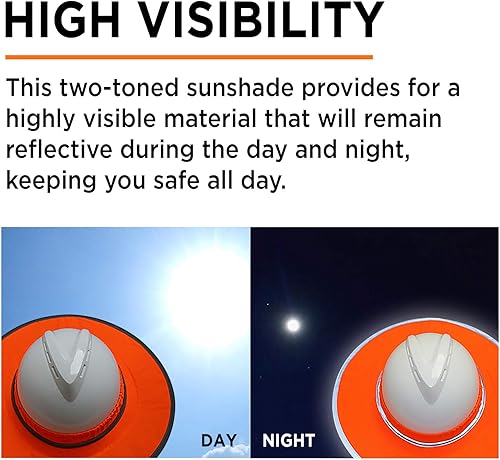 Miniatura 7 de Wolf - Parasol de malla para el cuello de visera completa, color naranja, reflectante, color naranja