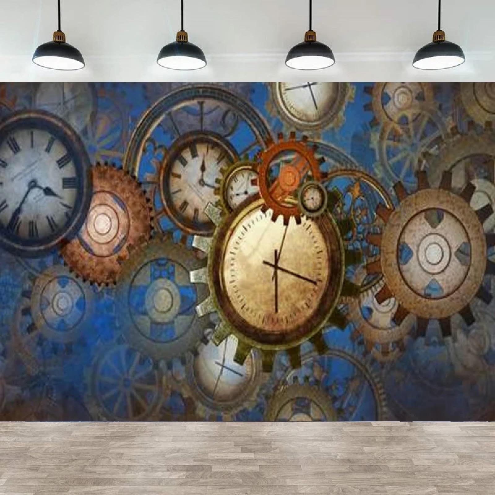 Antik Dampffotografie Retro Alt Industrie Hintergrund Wand Rostig Dampfmaschine Nostalgie Party Dekor