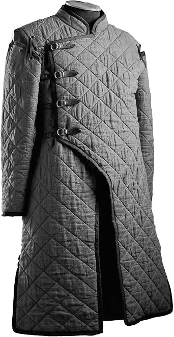 THE MEDIEVALS Thick Padded Gambeson Coat Aketon Full Length Jacket Armor Costumes Dress SCA