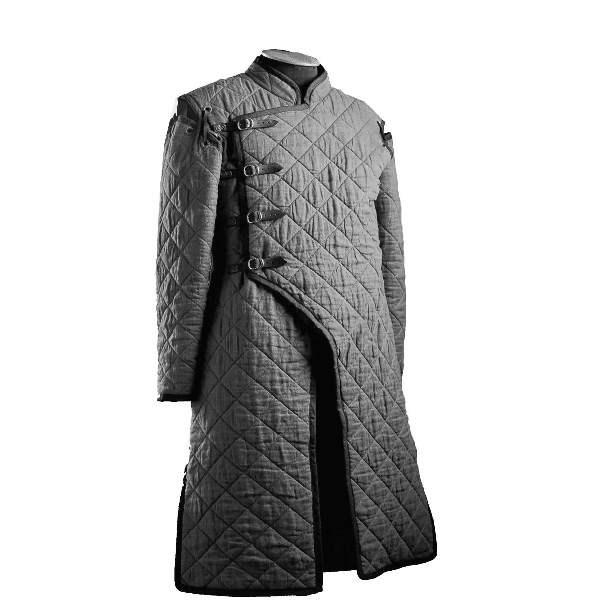 THE MEDIEVALS Dick gepolsterter Gambeson-Mantel, Aketon, volle Länge, Jacke, Rüstung, Kostüme, Kleid, SCA