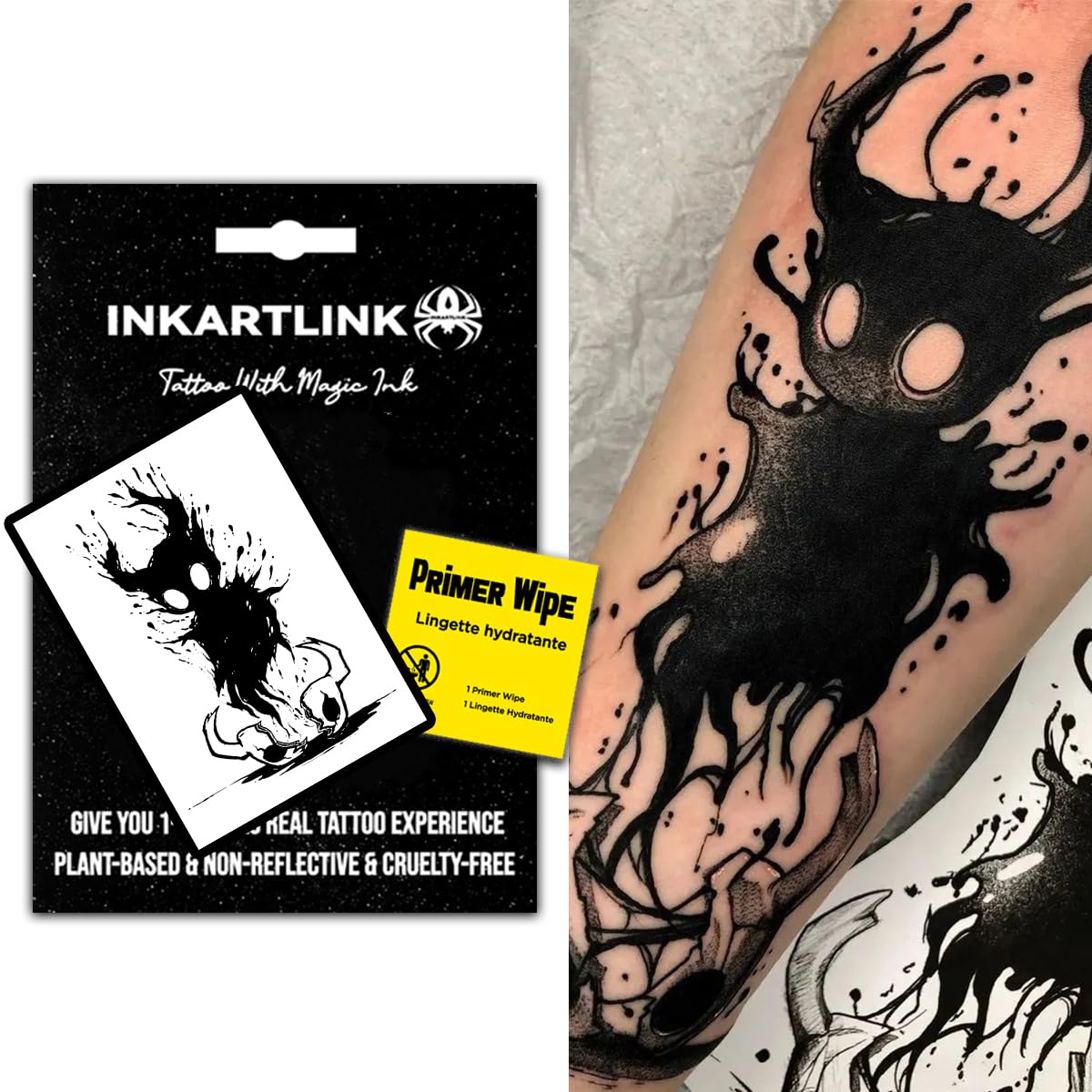 INKARTLINK The Devil Is Out of Body Temporary Tattoo, Realistic Waterproof