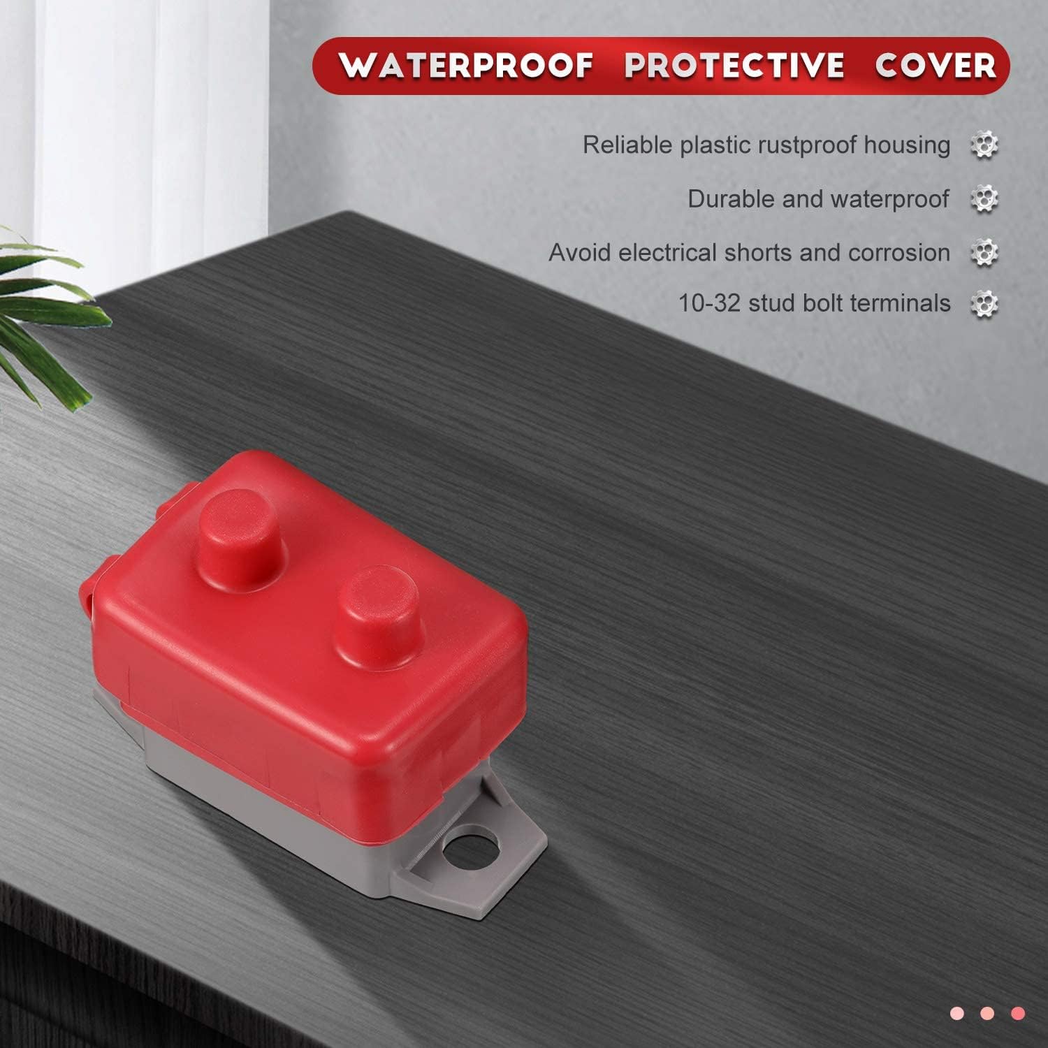 4 Pieces DC 12V - 24V Automatic Reset Circuit Breaker Circuit Breaker with Cover Stud Bolt for Automotive and More (40 Amp) : Automotive