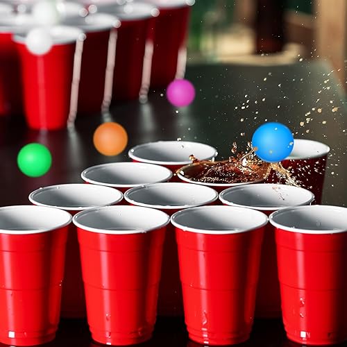 Vista 28 de Hanaive Paquete de 100 pelotas de tenis de mesa multicolor de 1.575 pulgadas, bolas de plástico lavables a granel, juego pequeño