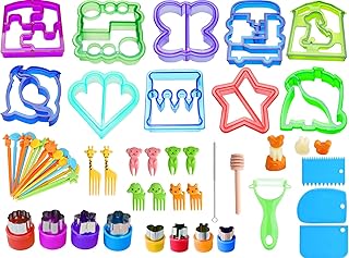 IELEK Sandwich Bread Shape Cutters for Kids Vegetable Fruit Cookie Cutter Molds - Cute for Boys and Girls Lunchbox and Ben...
