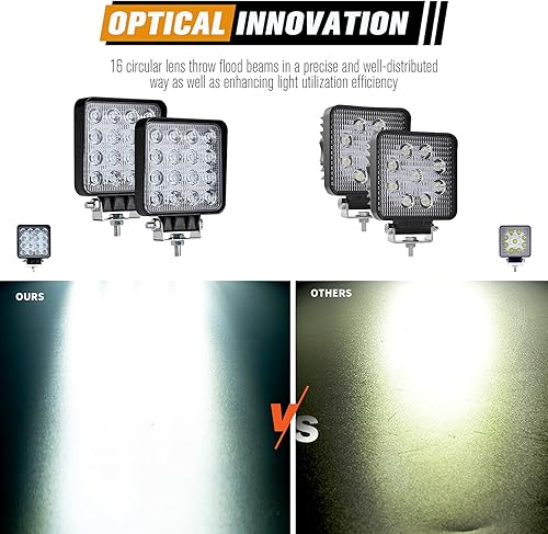 Miniatura 4 de Luz de trabajo LED 080, 4 luces de trabajo LED de 80 W de 10 cm.