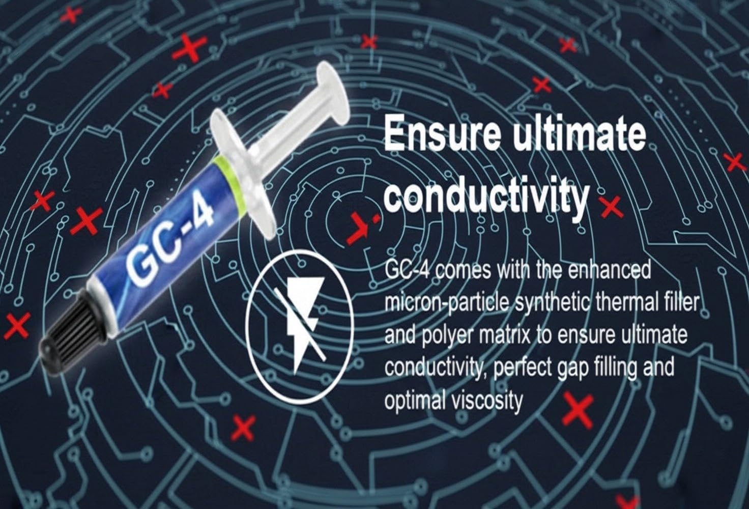 Gelid Solutions GC-4-3.5g Thermal Compound for Heat Sinks | Maximum Thermal Conductivity | Easy to use | Non-Corrosive