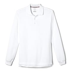 French Toast Boys Pique Polo School Uniform Shirt with Long Sleeves for Boys and Girls