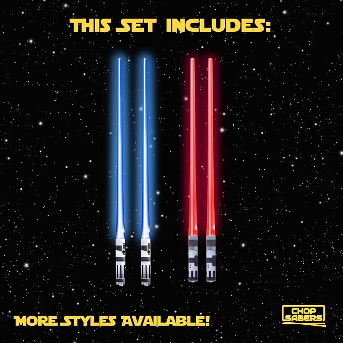 ChopSabers Palillos Led Luminosos (2 pares, Rojo y Azul) miniatura 5