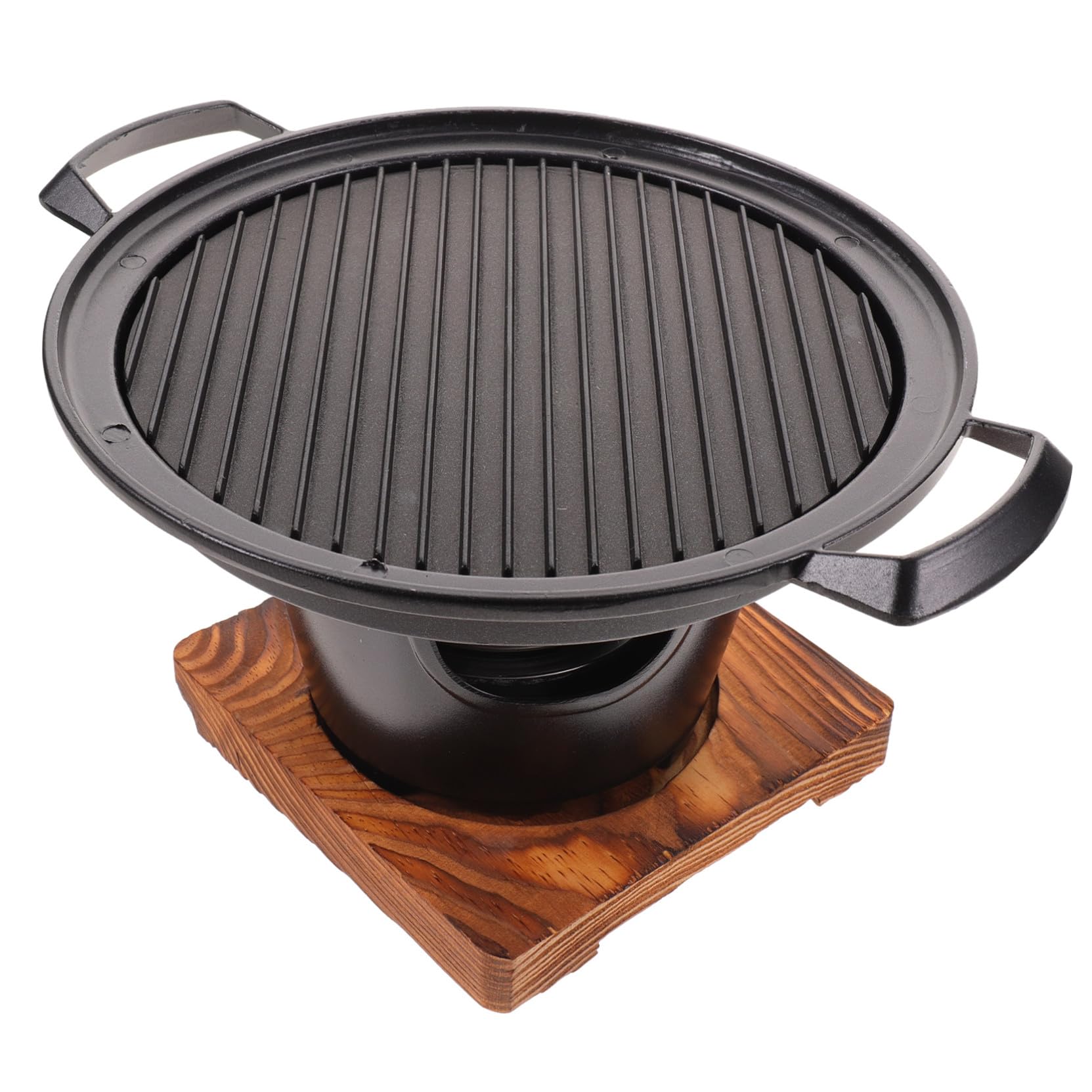 Przenośny bezdymny grill do grillowania – nieprzywierający piec do grillowania na zewnątrz, równomierne rozprowadzanie ciepła, łatwy do czyszczenia, kompaktowa patelnia do pieczenia na kemping i do