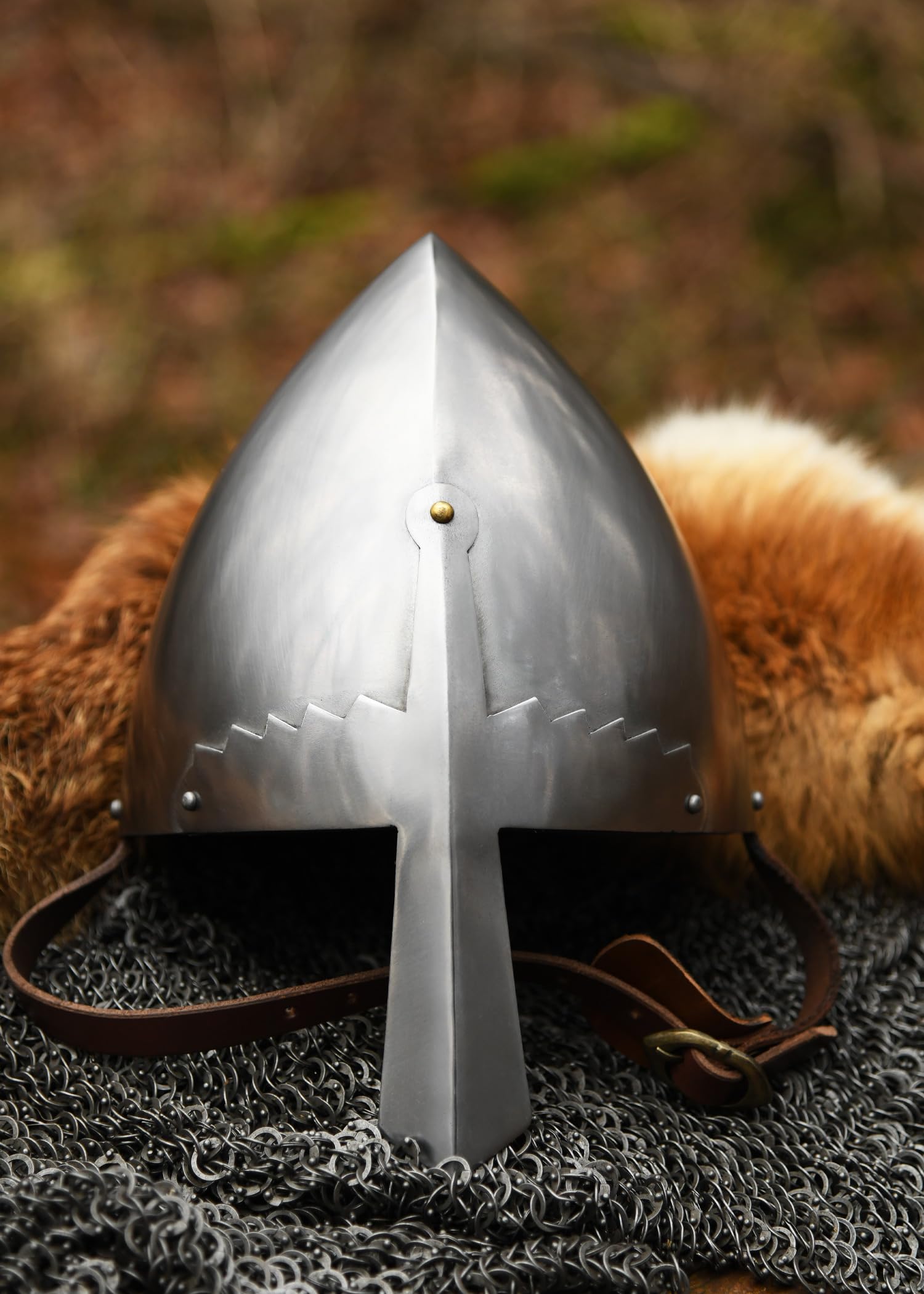 Battle-Merchant Normannenhelm St. Wencelas, 1 mm Stahl, Nasalhelm