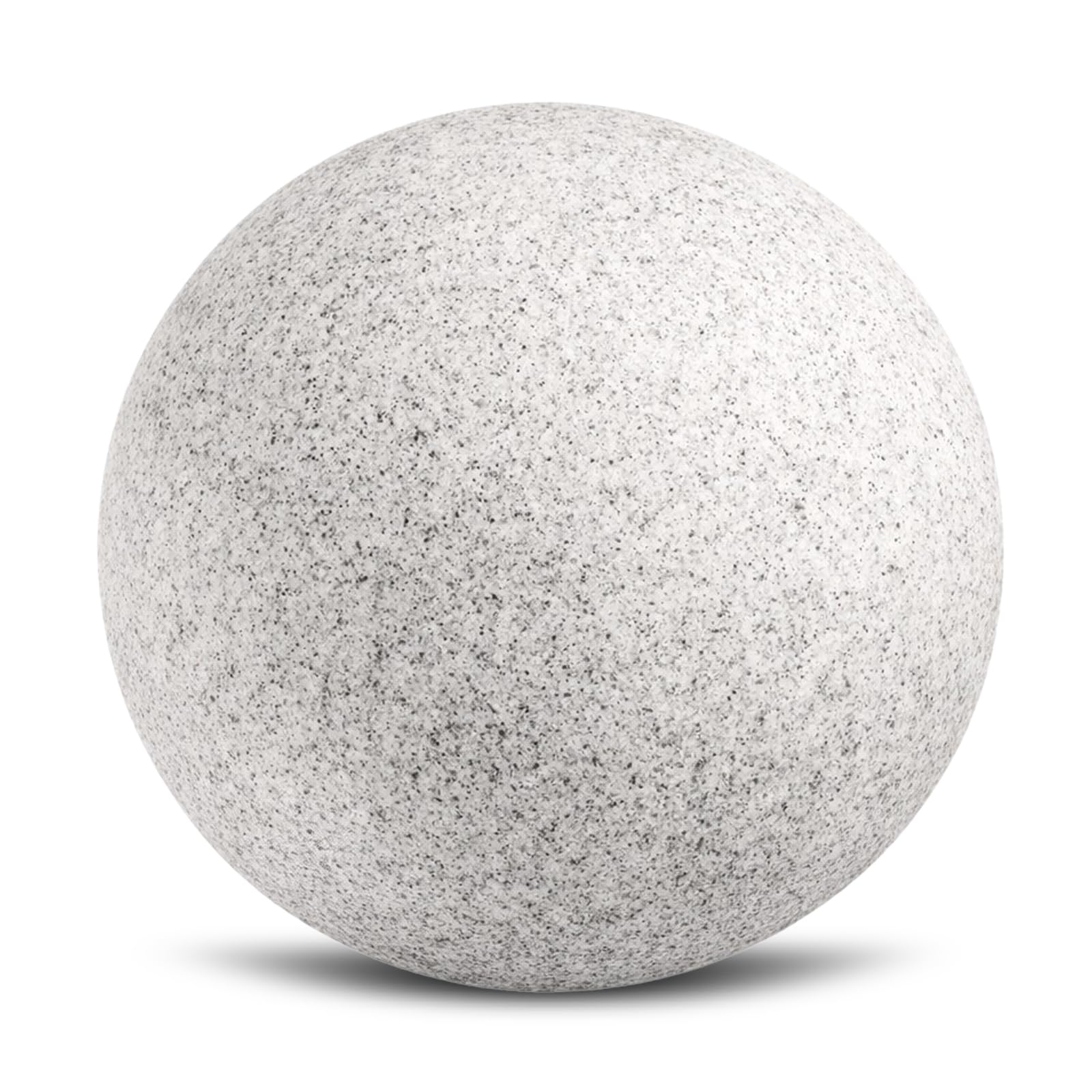 trendlights24 Stone IP65 Kugelleuchte für Garten - 50 cm Kugel Außenleuchte Naturstein Optik - E27 230V - winterfest - Erdspieße - mit LED 9W